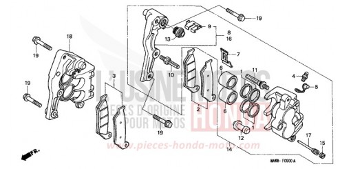 VORDERRAD-BREMSSATTEL XL600VX de 1999
