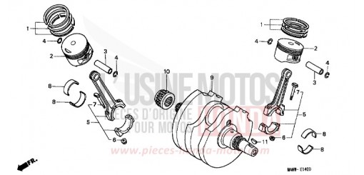 KURBELWELLE/KOLBEN XL600VX de 1999