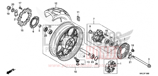 HINTERRAD NC750XAK de 2019