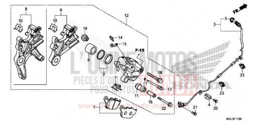 HINTERRAD-BREMSSATTEL NC750XAK de 2019