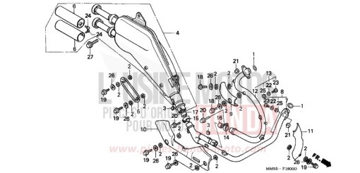ABGAS-SCHALLDAEMPFER XL600VM de 1991