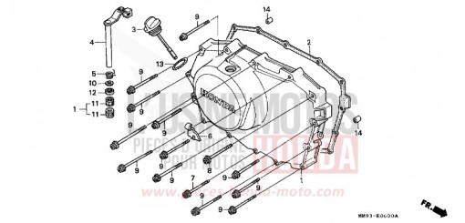 KURBELGEHAEUSEABDECKUNG XL600VP de 1993