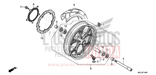 VORDERRAD NC750XAL de 2020