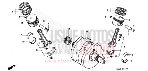 KURBELWELLE/KOLBEN XL600VT de 1996
