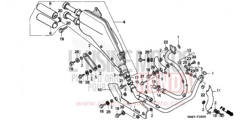 ABGAS-SCHALLDAEMPFER XL600VT de 1996
