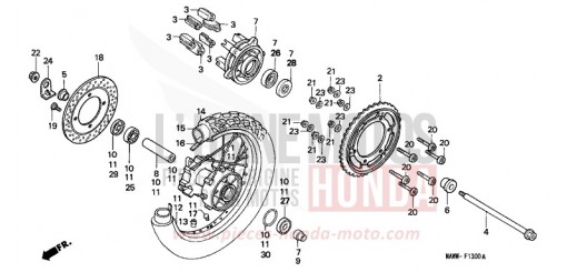 HINTERRAD XL600VW de 1998