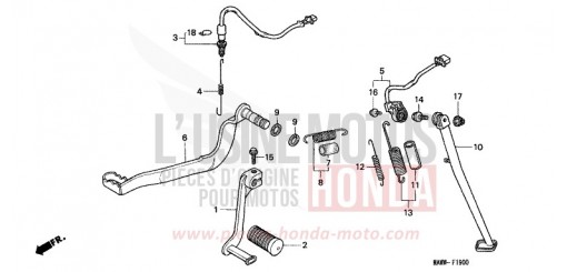 PEDAL/STAENDER XL600VW de 1998