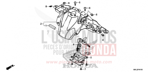 MITTELABDECKUNG NC750XAL de 2020