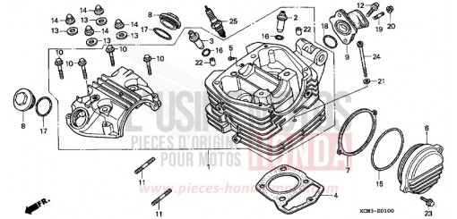 ZYLINDERKOPF XLR125RW de 1998
