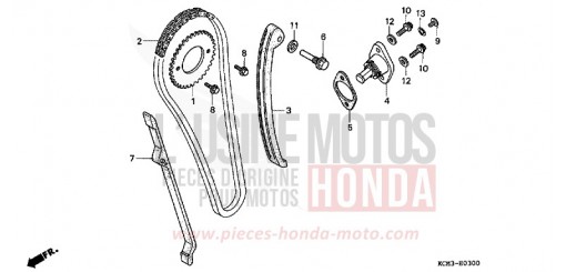 NOCKENWELLENKETTE/SPANNVORRICHTUNG XLR125RW de 1998