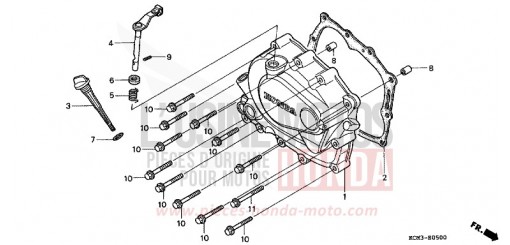 KURBELGEHAEUSEABDECKUNG XLR125RW de 1998