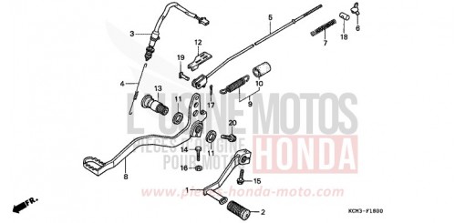 PEDAL XLR125RW de 1998