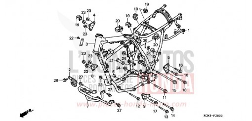 RAHMENKOERPER XLR125RW de 1998