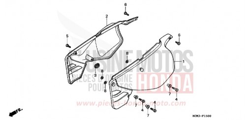 SEITENABDECKUNG XLR125RW de 1998