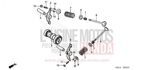 NOCKENWELLE/VENTIL XR50R2 de 2002