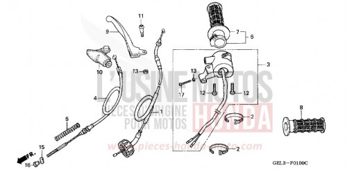 HEBELGRIFF/SCHALTER/KABEL XR50R2 de 2002