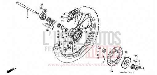 VORDERRAD XR600RP de 1993
