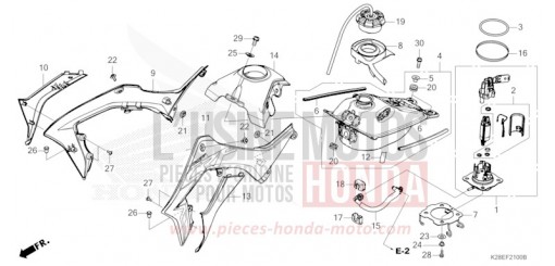 KRAFTSTOFFTANK CRF125FP de 2023