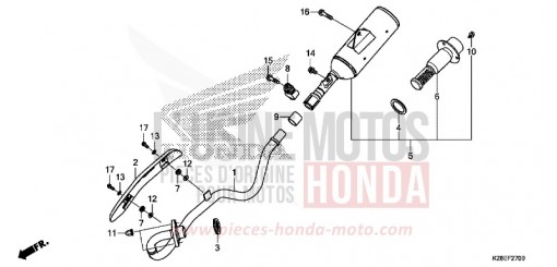 ABGAS-SCHALLDAEMPFER CRF125FP de 2023