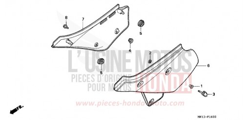 SEITENABDECKUNG XR600RR de 1994