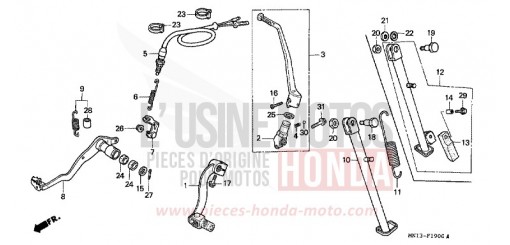 PEDAL/KICKSTARTER-ARM XR600RR de 1994