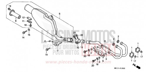 ABGAS-SCHALLDAEMPFER XR600RS de 1995