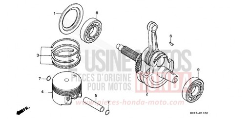 KURBELWELLE/KOLBEN XR600RT de 1996