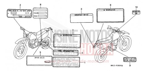 WARNETIKETT XR600RT de 1996
