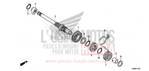 KICKSTARTERSPINDEL CRF125FBE de 2014