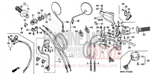 HEBELGRIFF/SCHALTER/KABEL XR600RV de 1997