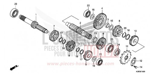 GETRIEBE CRF125FBH de 2017