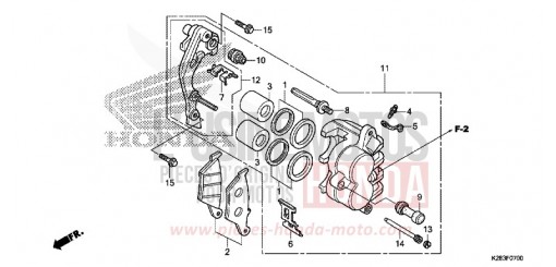 VORDERRAD-BREMSSATTEL CRF125FBH de 2017