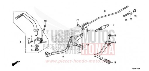 PEDAL CRF125FBH de 2017
