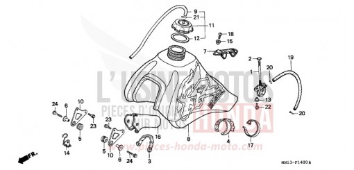 KRAFTSTOFFTANK XR600RW de 1998
