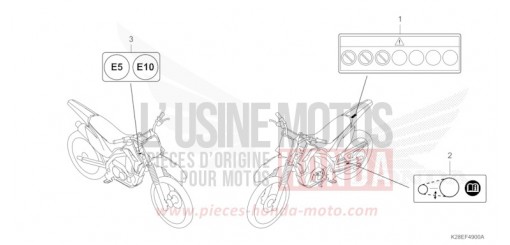 WARNETIKETT CRF125FBP de 2023