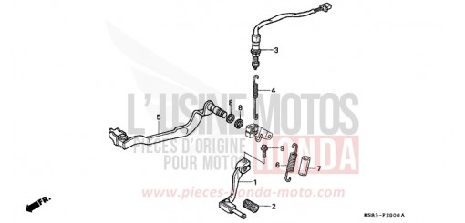 PEDAL XRV650J de 1988