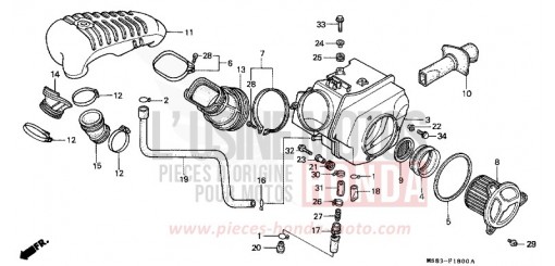 LUFTFILTER XRV650K de 1989