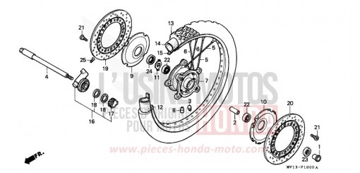 VORDERRAD XRV750L de 1990