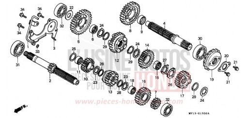 GETRIEBE XRV750L de 1990