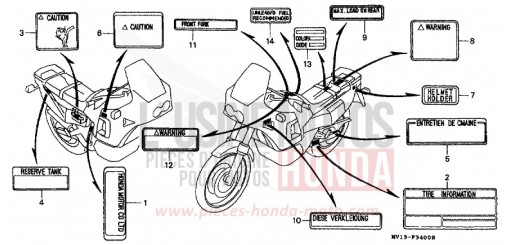 WARNETIKETT XRV750L de 1990