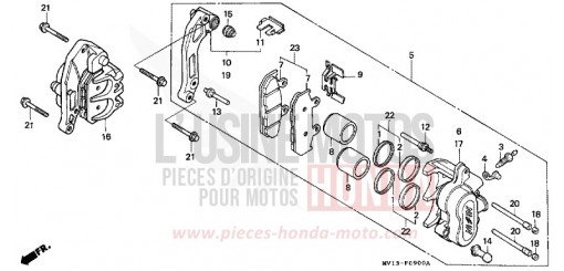VORDERRAD-BREMSSATTEL XRV750L de 1990