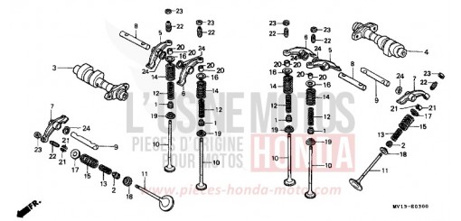 NOCKENWELLE/VENTIL XRV750L de 1990