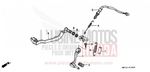 PEDAL XRV750L de 1990