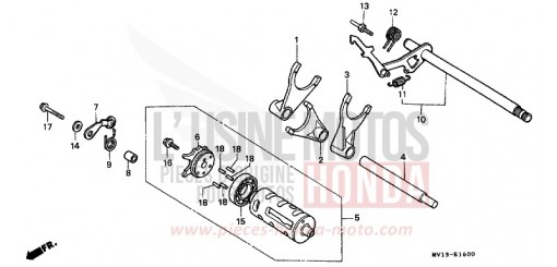 SCHALTTROMMEL XRV750M de 1991
