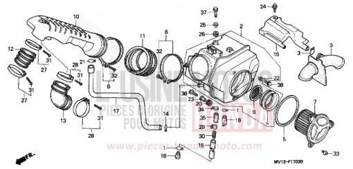LUFTFILTER XRV750M de 1991