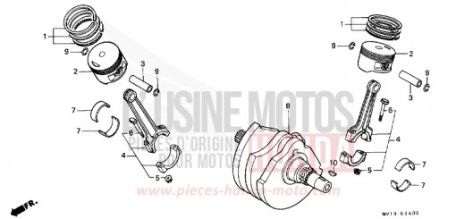 KURBELWELLE/KOLBEN XRV750M de 1991