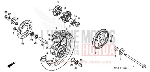 HINTERRAD XRV750M de 1991