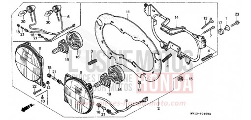 SCHEINWERFER XRV750N de 1992