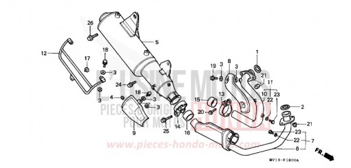 ABGAS-SCHALLDAEMPFER XRV750N de 1992
