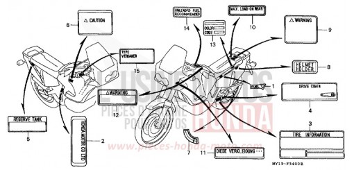 WARNETIKETT XRV750R de 1994